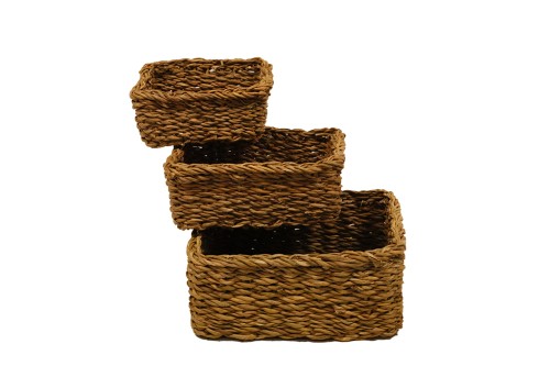 Paniers en seagrass naturel S/3