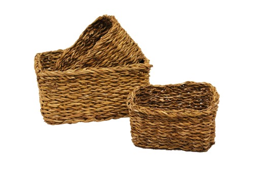 Paniers en seagrass naturel S/3