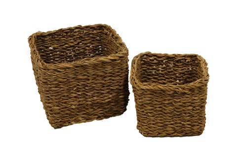 Cajoneras cuadradas seagrass natural s/2