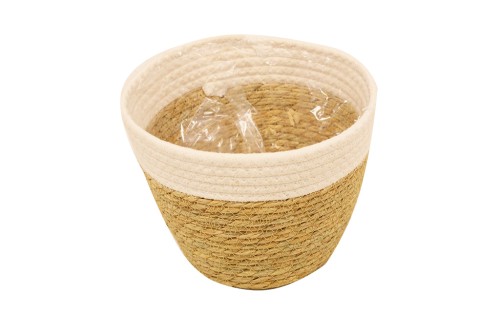 Natural seagrass and jute planter