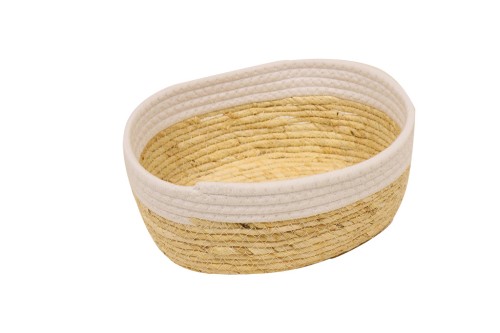 White seagrass basket