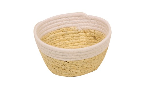 White seagrass basket
