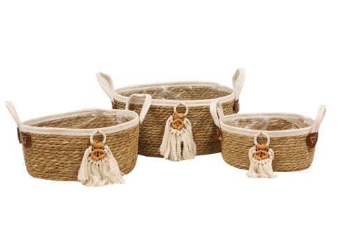 Cestos de seagrass ovalado s/3