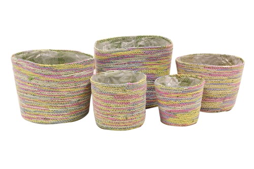 Macetero redondo seagrass s/5