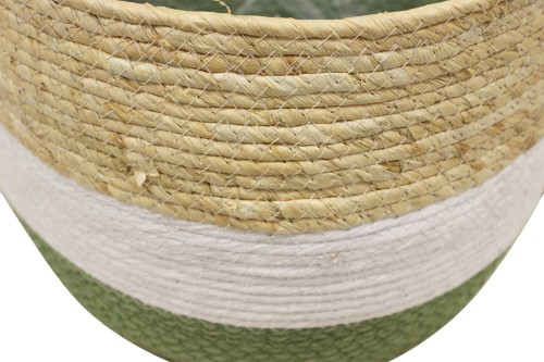 Macetero blanco y verde s/5