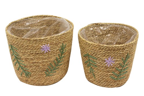 Macetero natural seagrass s/2