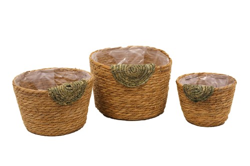 Macetero seagrass natural s/3