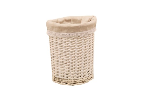 Papelera redonda mimbre