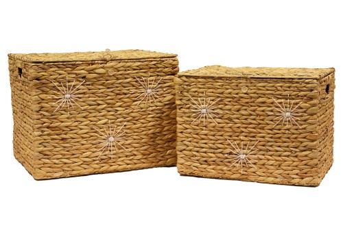 Baules con decoracion estrellas agua de jacinto s/2