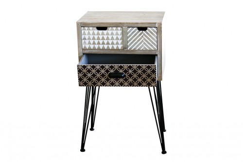 Indie metal legs bedside table