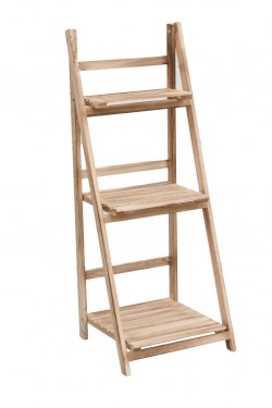 Folding natural wood shelf - 3 shelves