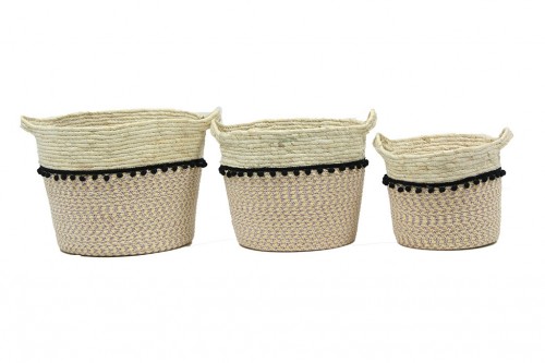 Deco oval basket s/3