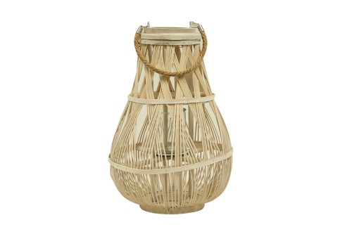 Farolillo bamboo blanco c/ cuerda