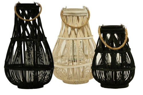 Farolillos bamboo multicolor c/ cuerda