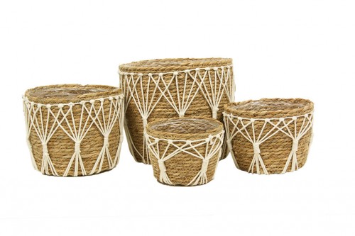 Cesto seagrass y macrame