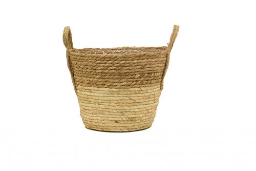 Beige and natural seagrass basket