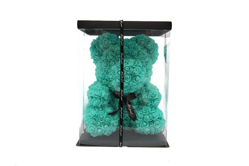 Ours déco fleurs rouges