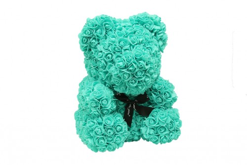 Bear deco turquoise flowers