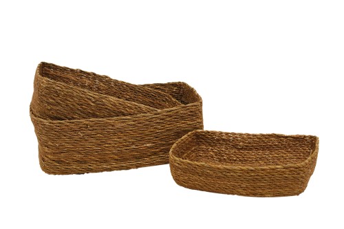 Cesto rectangular de seagrass