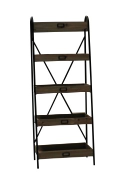 Estanteria de madera y metal
