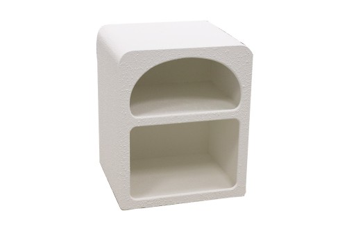 Estanteria blanca de madera estilo moderno dos compartimentos