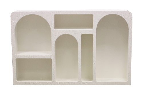 Comoda blanca de madera estilo moderno cuatro compartimentos