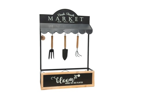 Estantería de metal para flores