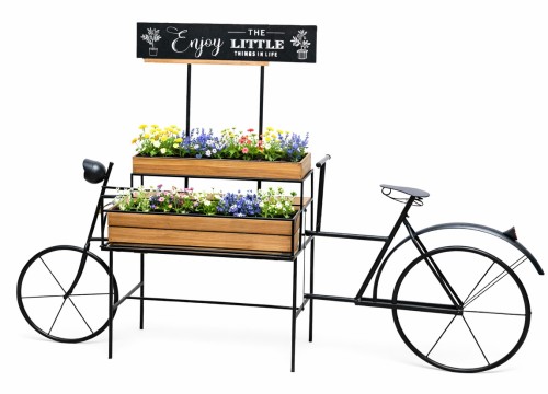 Carrito bicicleta para flores