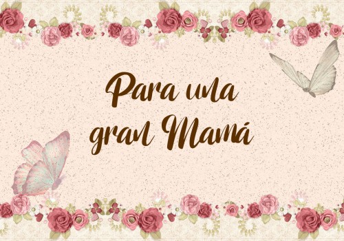 Tarjeta mama mariposas