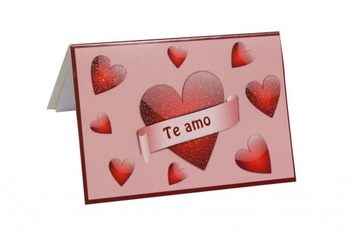 Tarjeta amor corazones - te amo