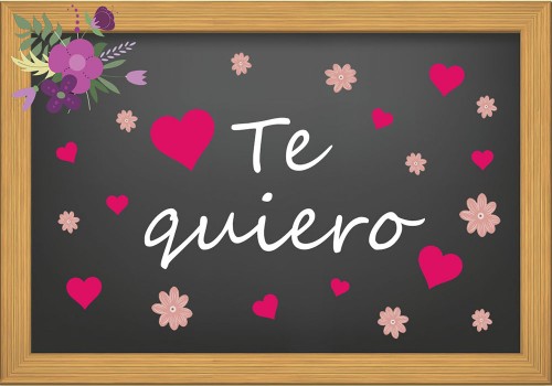 Carte d'amour - I love you blackboard