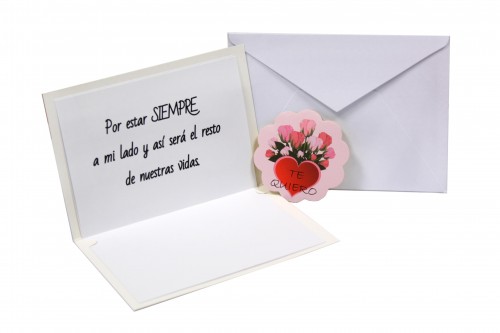 Tarjeta amor - te quiero floral