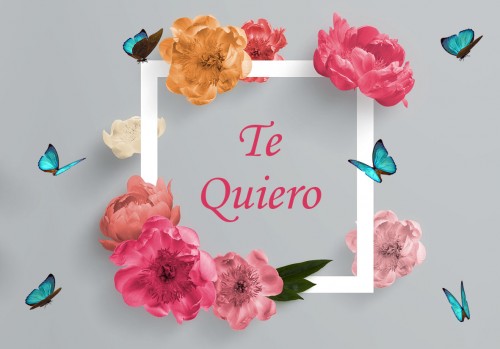 Tarjeta amor - te quiero floral