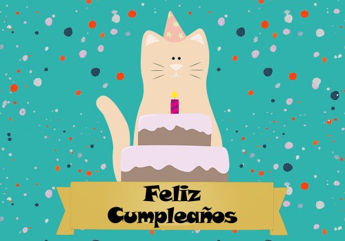 Carte d'anniversaire - chaton