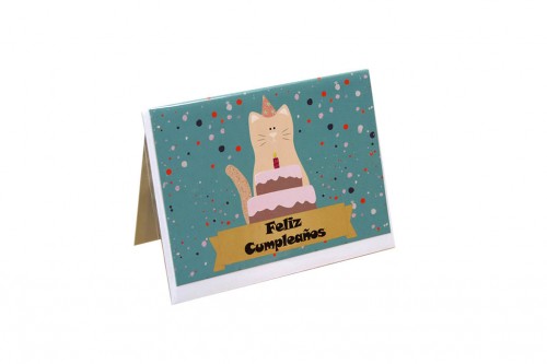 Carte d'anniversaire - chaton