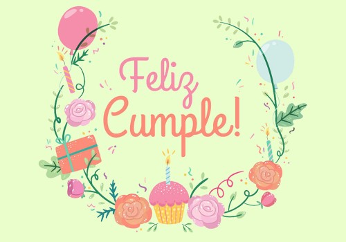 Tarjeta feliz cumpleaños - floral feliz cumple