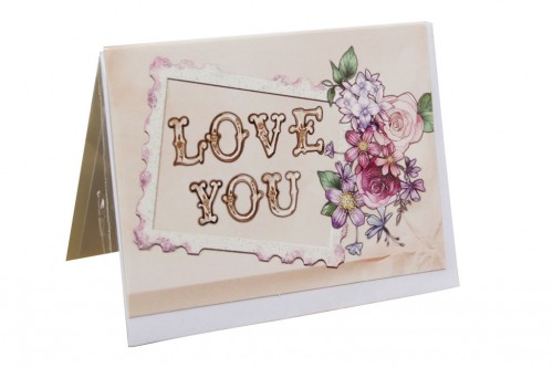 Tarjeta nuestro aniversario - love you vintage