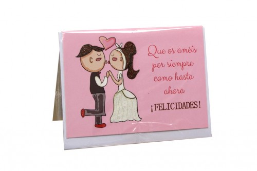 Tarjeta boda - pareja de novios