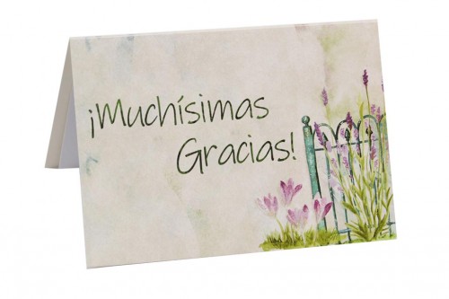 Tarjeta gracias - cerco vintage