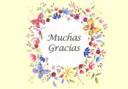 Tarjeta gracias - marco floral