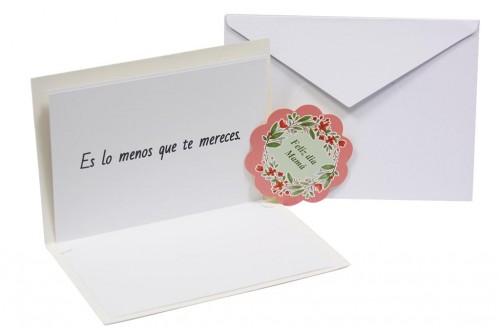 Carte de remerciement - cadre floral