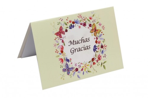 Tarjeta gracias - marco floral