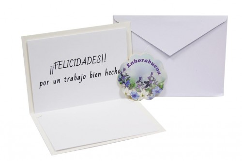 Carte de vœux - fleurs violettes