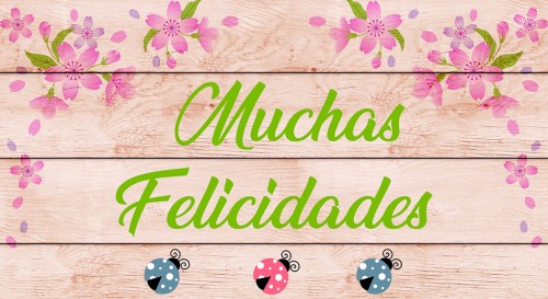 Tarjeta muchas felicidades