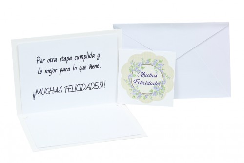 Floral green congratulations card