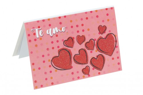 I love you polka dot card