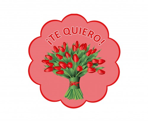 Stickers amor - ramo de tulipanes