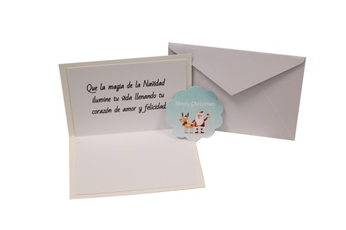 Tarjeta feliz navidad regalos