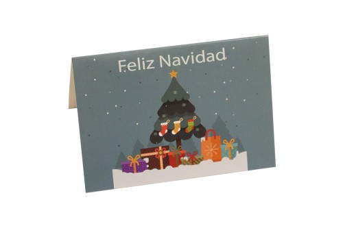 Tarjeta feliz navidad regalos