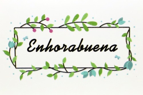 Tarjeta enhorabuena enredadera